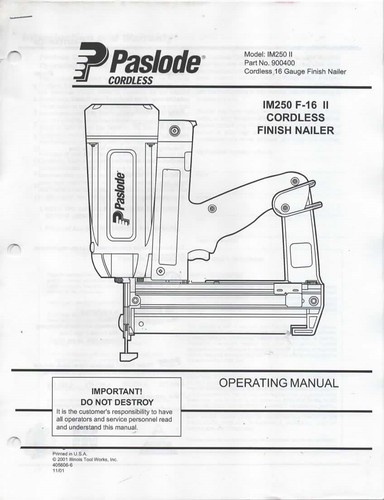 Owners manual operating - owners,