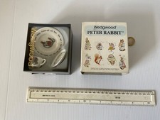 BOXED WEDGWOOD ENGLAND MINIATURE PETER RABBIT BEATRIX POTTER CUP SAUCER PLATE
