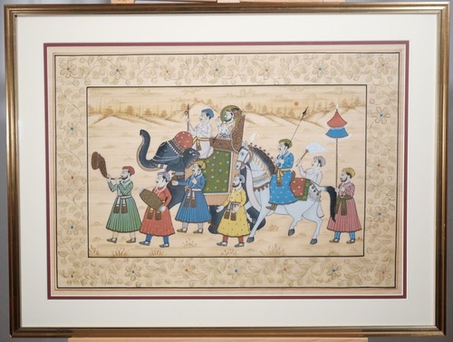 Antique persian silk painting - antique,