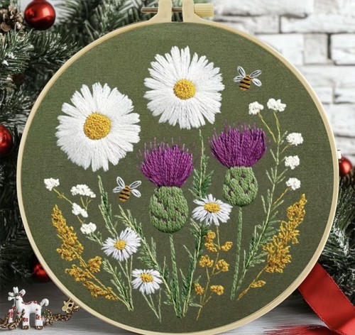 Embroidery kit wild flowers - kit,
