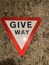 Retro Give Way Uk Road Sign