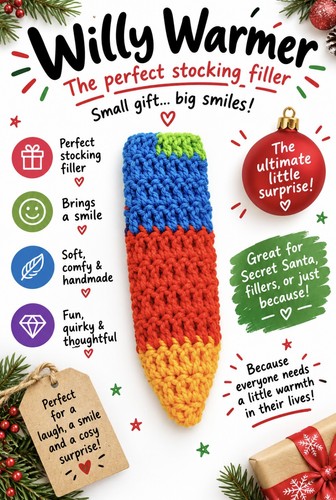 Multi colour willy warmer - multi,