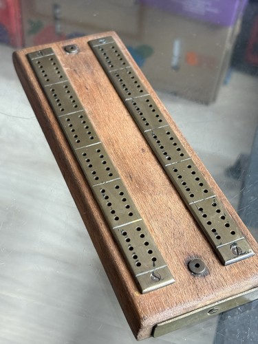 Antique wood and brass - wood,