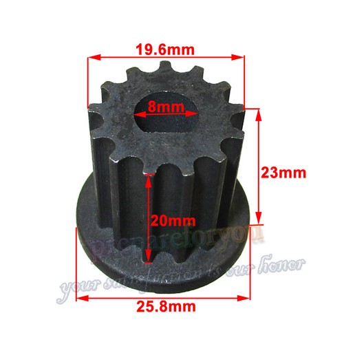 13t front gear - 13t, pinion