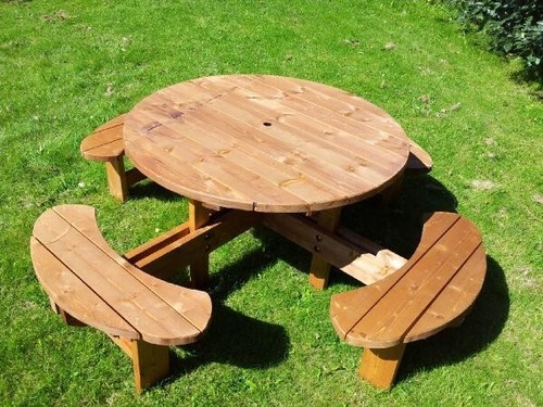 Grade round picnic - **b, bench