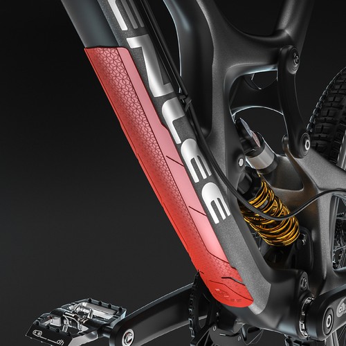 Orange bike frame protector - orange,