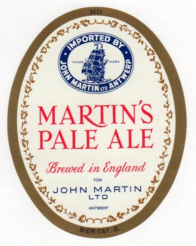 Beer label john martin - beer, label: