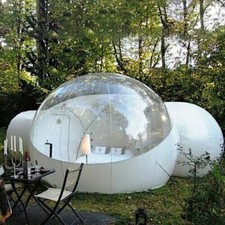 10x7ft Clear Commercial PVC Inflatable Eco Dome Camping Bubble Tent With Fan