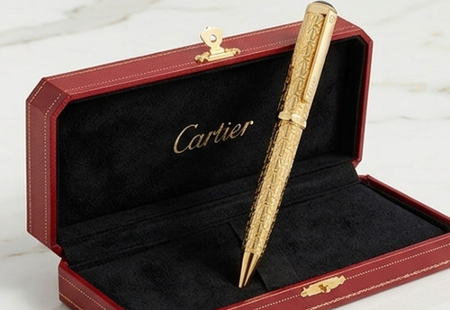 Cartier gold engraved - cartier,