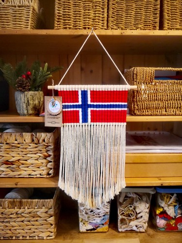 Norway flag macrame wall - norway,