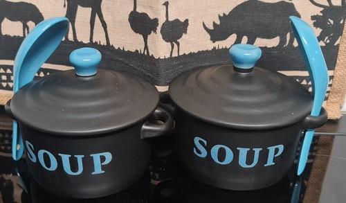 Pair soup bowls with spoons - soup,