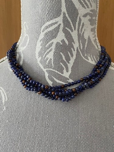 Vintage lapis lazuli beaded - lapis,