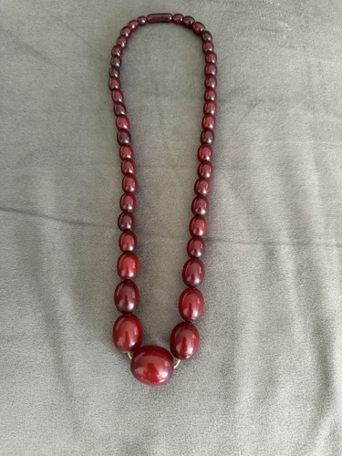 Vintage cherry amber bakelite - cherry,