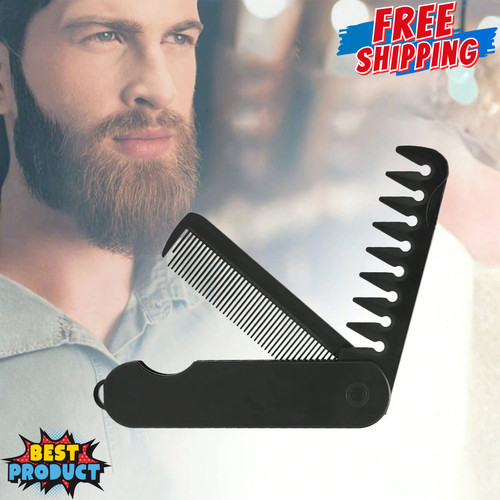 Folding beard hair comb - hair,
