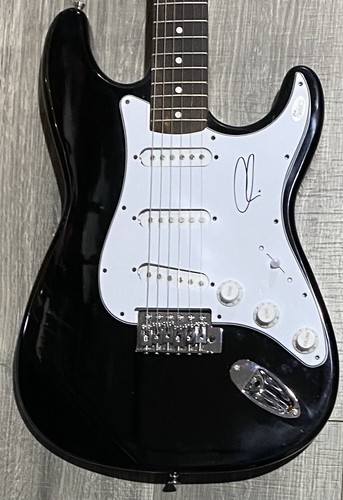 Maroon signed guitar adam - signed,
