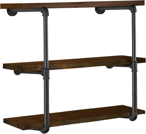 Industrial iron pipe shelves - industrial,
