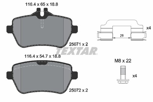 Brake pad set - set,, for