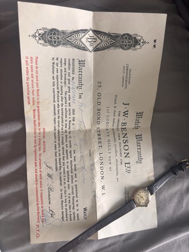 Benson watch with original - j,
