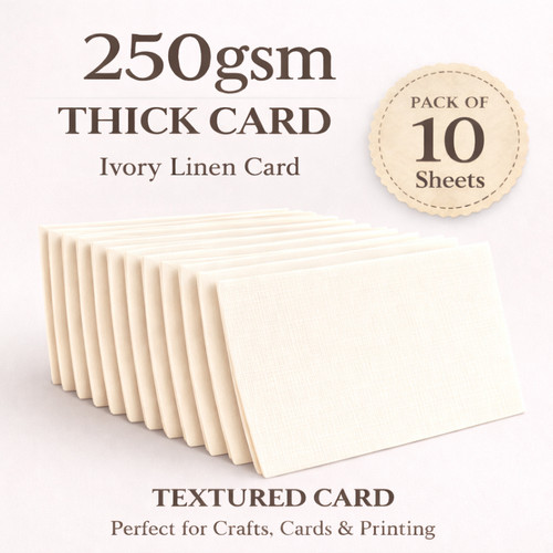 Pack ivory linen - linen, card