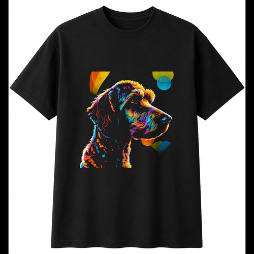 Standard poodle torn paper - poodle,