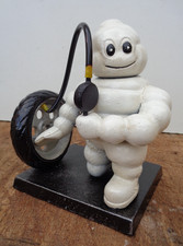 Heavy Cast Metal Model of Michelin Man - Mr Binbendum Inflating a Tyre