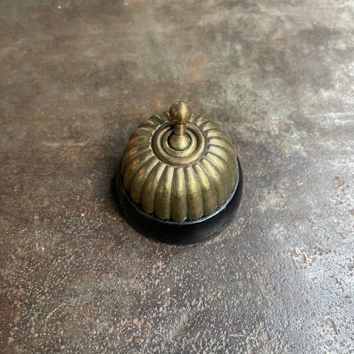 Vintage black ceramic brass - vintage,