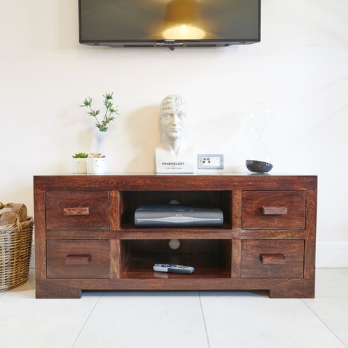 Solid mango wood unit - solid, tv