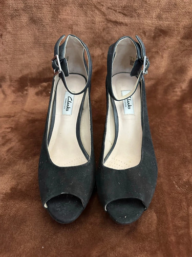 Clarks kendra ella black - black, suede