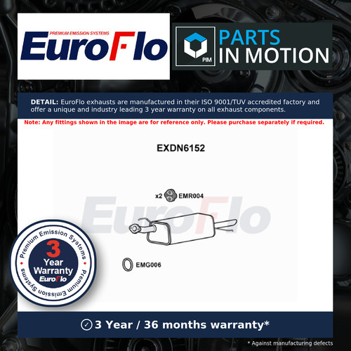Exhaust back rear box fits - back,