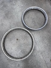 B - Set Of 2 Used Akront 36 Hole Trials Wheel Rims X1 Front 21” & X1 Rear 18”