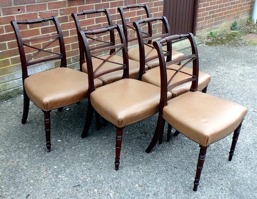 Regency dining chairs - 6,