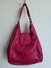 Boden Leather Hobo Slouchy Shoulder Bag Large Pink Tote Bag