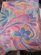 Vintage 90s 100% Cotton Multicoloured Fabric Material 6.8 meters 56" Wide