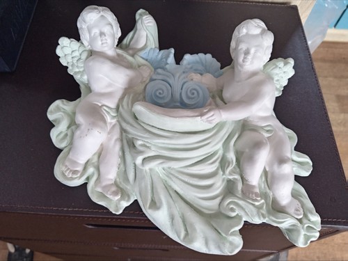 Vintage cherub plaster wall - cherub,