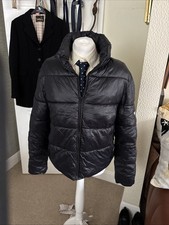 Black Original Puffa Logo Warm Padded Equestrian Jacket Size Small (10-12)