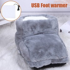 Furry USB Electric Heated Foot Warmer,Electric Foot Warmer Plush Warming Slipper