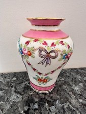 Cute Pretty Pink Leonardo Collection Floral Hand Jeweled Flower Vase Home Decor
