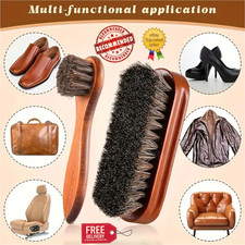 2pcs Horsehair Shoe Brush Kit