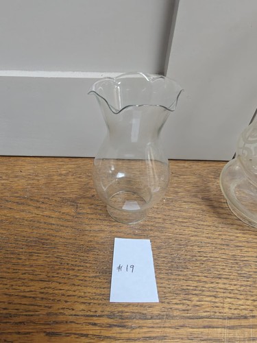Vintage glass oil lamp chimney