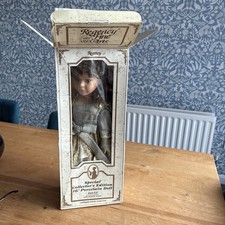 Regency Fine Arts porcelain doll Diane with display stand Victorian style 