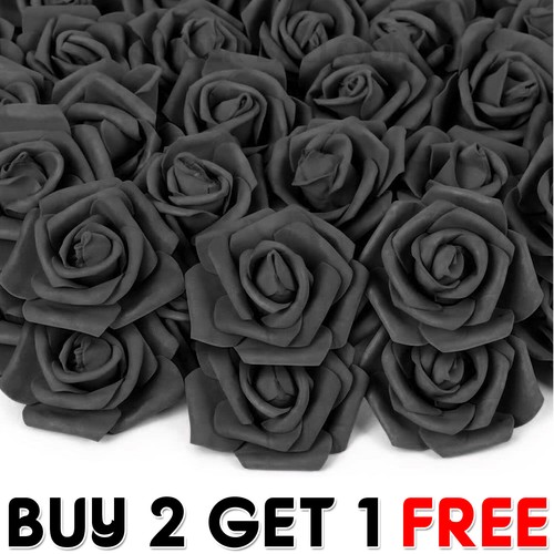 100 large foam roses - large,