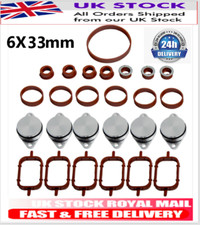 Set 6x 33mm Swirl Flap Blank BMW 3 E90 5 7 Series M47 M57 Gaskets 26 Pcs 24h