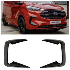 Ford Transit Custom 2024-2025 In Glossy Black Front Bumper Aero Canard Loops