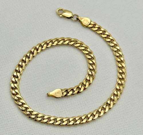 Solid 9ct yellow gold 5mm - solid, 4.5mm