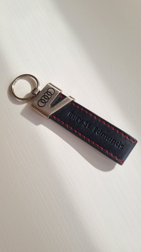 Audi leather car keyring - audi,