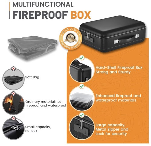Fireproof document box - box, with