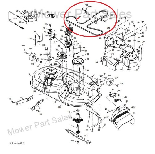 Cutter drive deck belt made - belt,