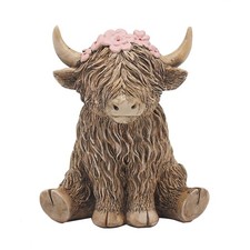 Highland Cow Flowers Figurines | Home Decor Statues | Unique Gifts for All