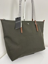 Ralph Lauren Nylon Medium Keaton Tote Bag, Dark Olive