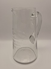 Antique engraved glass jug -